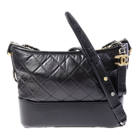 CHANEL 牛皮皮革Gabrielle Medium鏈帶肩背袋