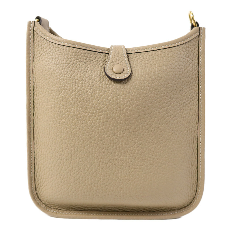 HERMES Clemence皮革Evelyne TPM肩背袋Trench/Blanc-1