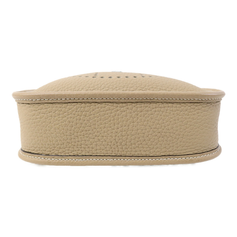 HERMES Clemence皮革Evelyne TPM肩背袋Trench/Blanc-3