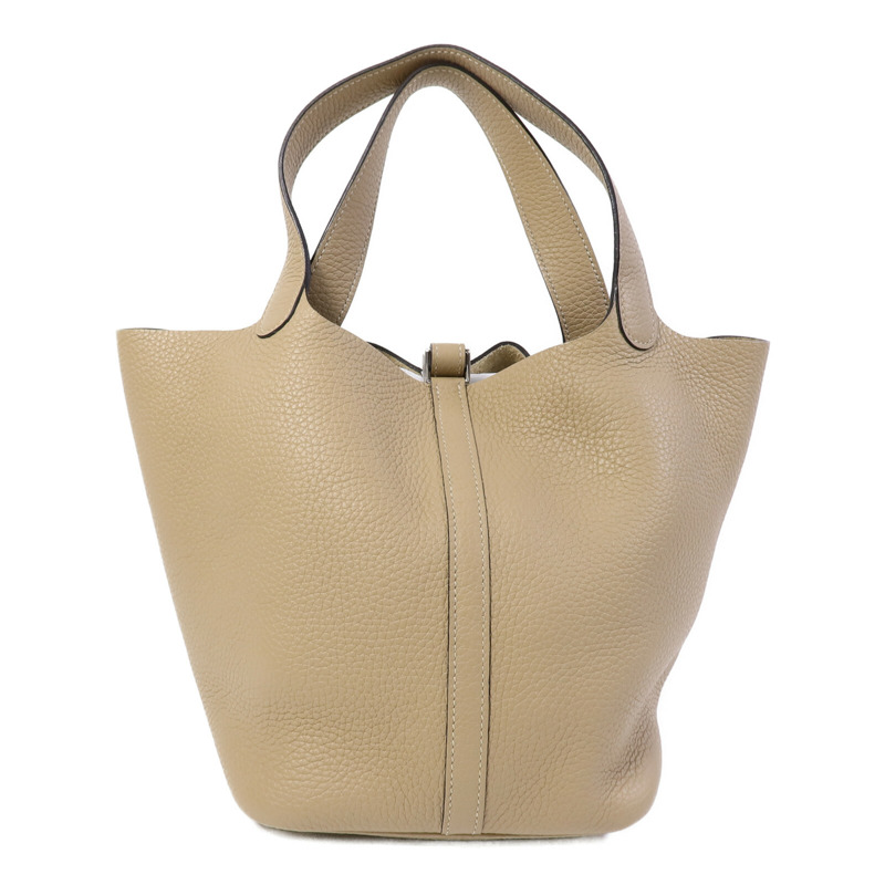 HERMES Clemence皮革Picotin MM扣手挽袋Trench-2