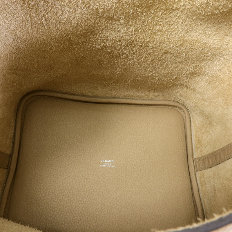 HERMES Clemence皮革Picotin MM扣手挽袋Trench-4