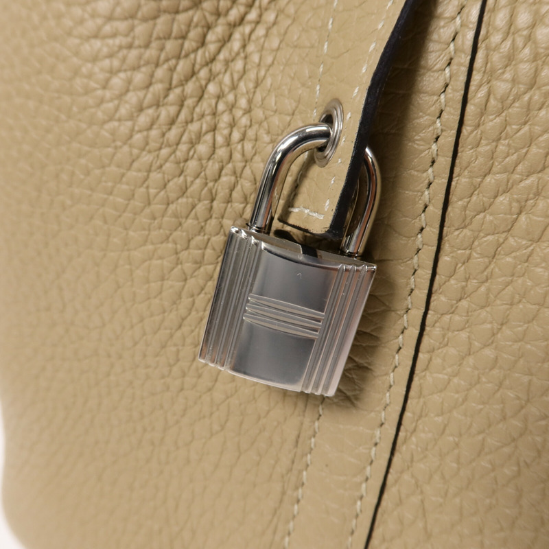 HERMES Clemence皮革Picotin MM扣手挽袋Trench-6