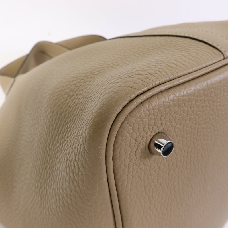 HERMES Clemence皮革Picotin MM扣手挽袋Trench-13