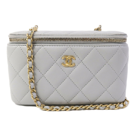CHANEL 羊皮皮革Vanity Case鏈帶肩背袋