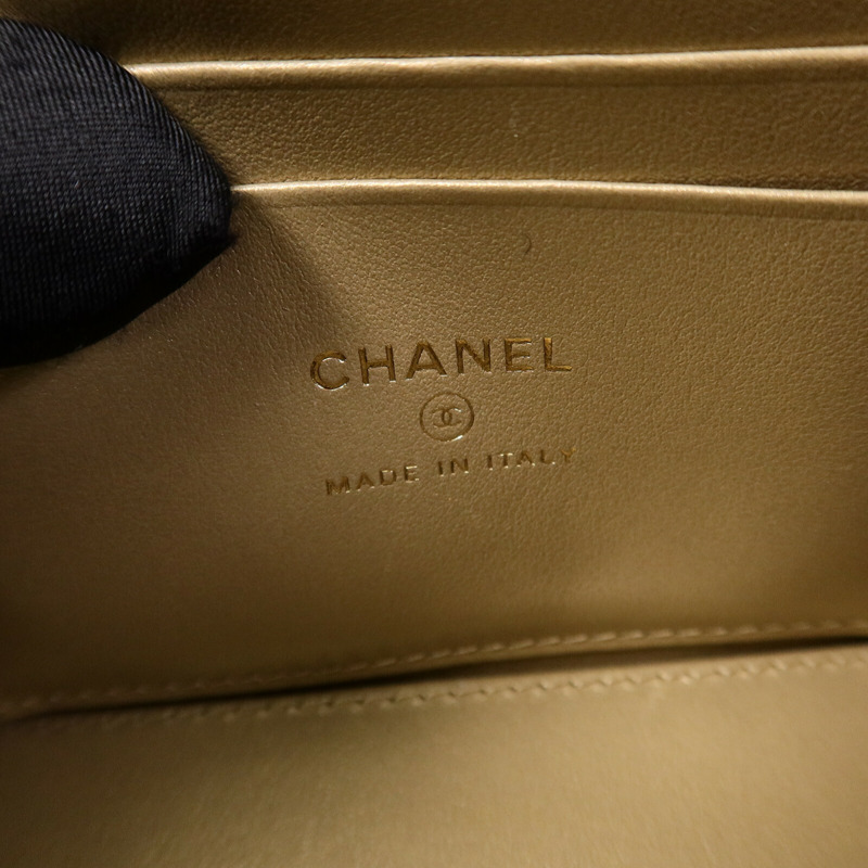 CHANEL 羊皮皮革Vanity Case鏈帶肩背袋-5