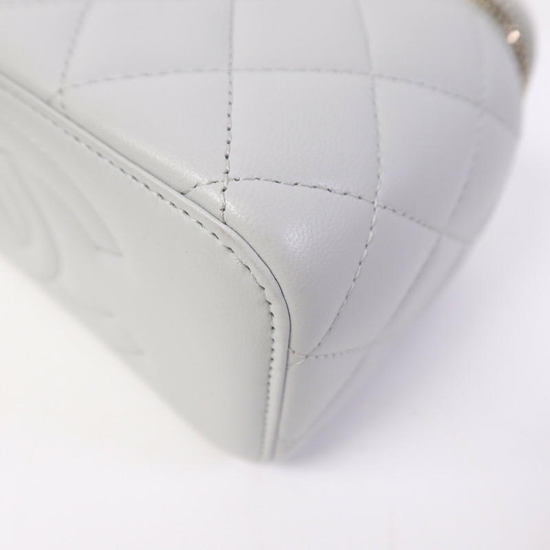 CHANEL 羊皮皮革Vanity Case鏈帶肩背袋-10