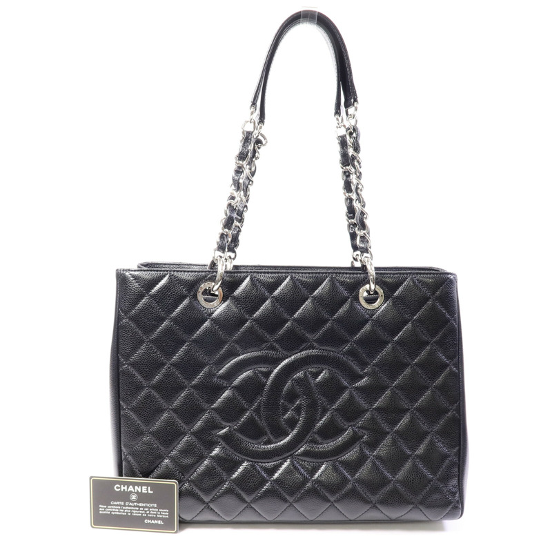 CHANEL 牛皮皮革GST Grand Shopping Tote Bag鏈帶肩背袋-9