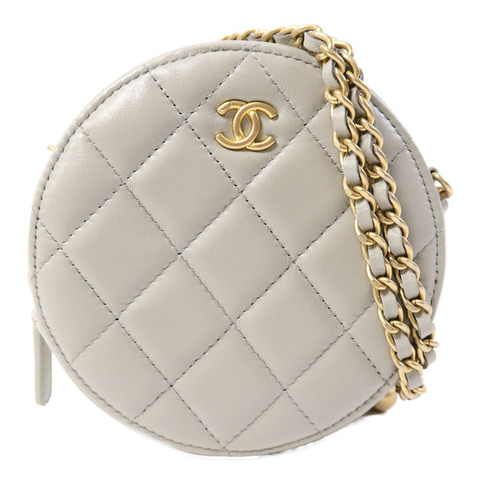 CHANEL 羊皮皮革Vanity Case鏈帶肩背袋