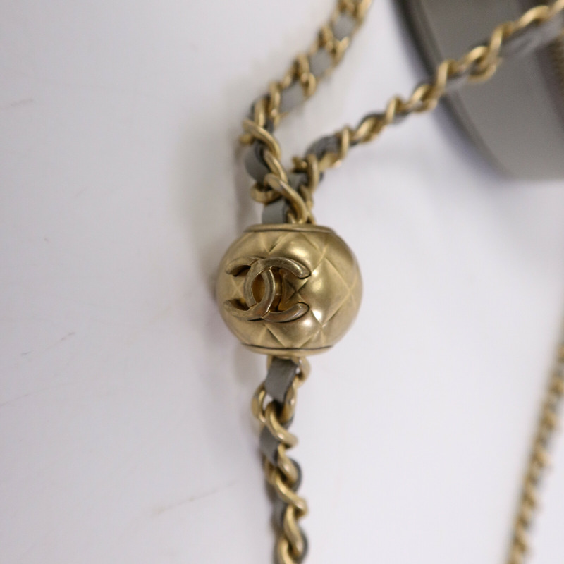 CHANEL 羊皮皮革Vanity Case鏈帶肩背袋-14