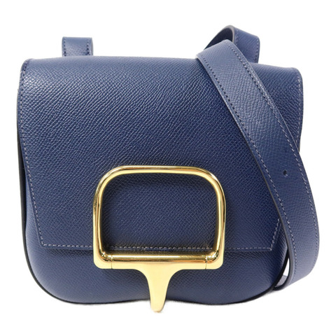 HERMES Epsom皮革Della Cavalleria Mini肩背袋Bleu Indigo