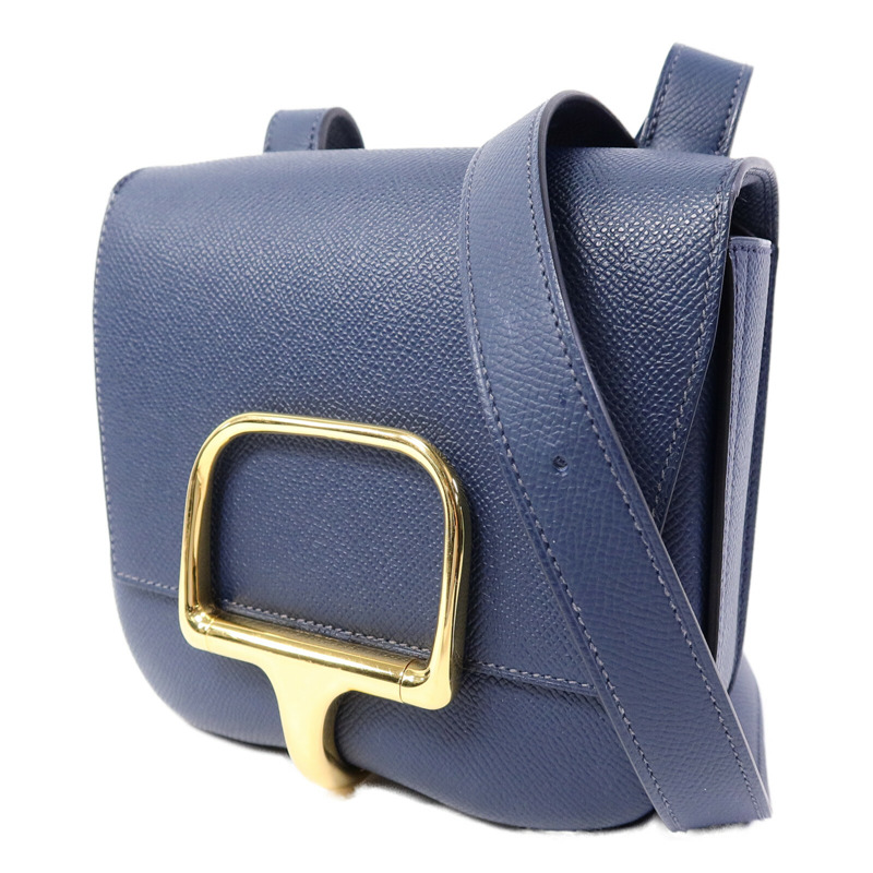 HERMES Epsom皮革Della Cavalleria Mini肩背袋Bleu Indigo-2