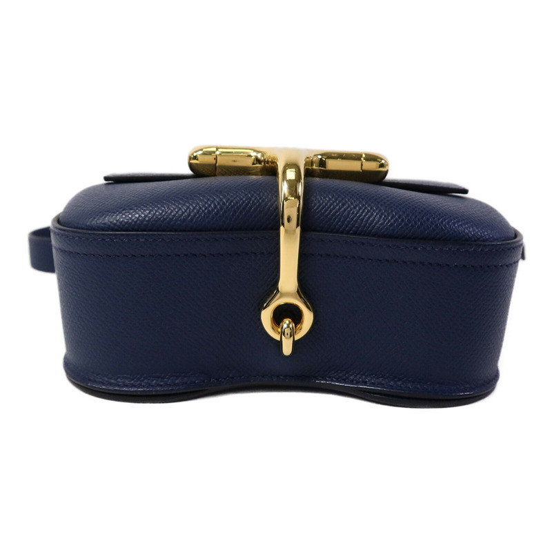 HERMES Epsom皮革Della Cavalleria Mini肩背袋Bleu Indigo-3