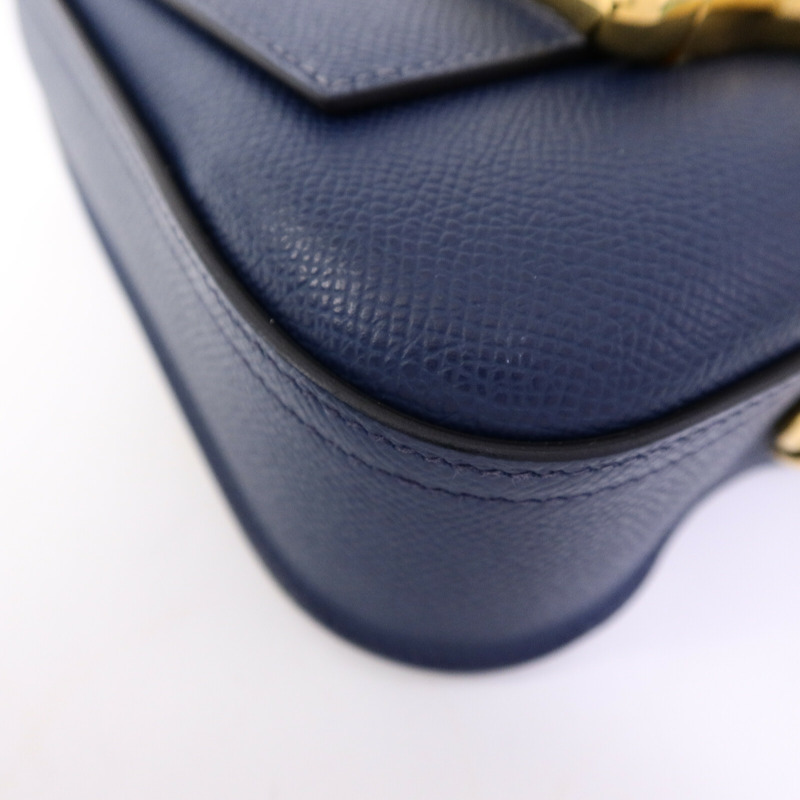 HERMES Epsom皮革Della Cavalleria Mini肩背袋Bleu Indigo-11