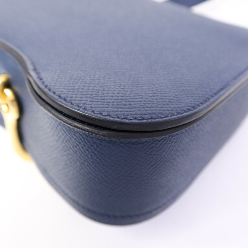 HERMES Epsom皮革Della Cavalleria Mini肩背袋Bleu Indigo-12