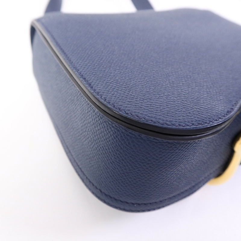 HERMES Epsom皮革Della Cavalleria Mini肩背袋Bleu Indigo-13