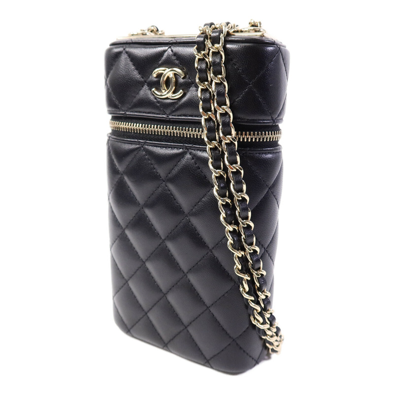 CHANEL 羊皮皮革Trendy CC Phone Bag鏈帶肩背袋-2