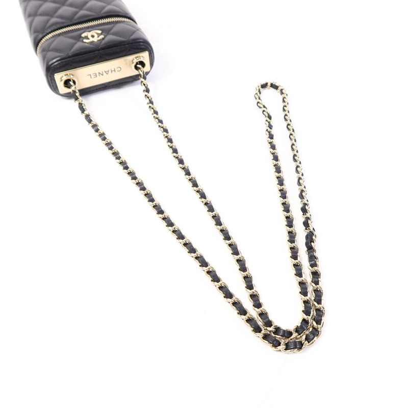 CHANEL 羊皮皮革Trendy CC Phone Bag鏈帶肩背袋-8