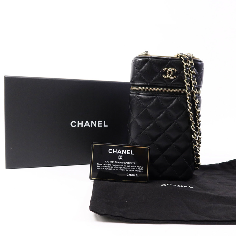 CHANEL 羊皮皮革Trendy CC Phone Bag鏈帶肩背袋-9