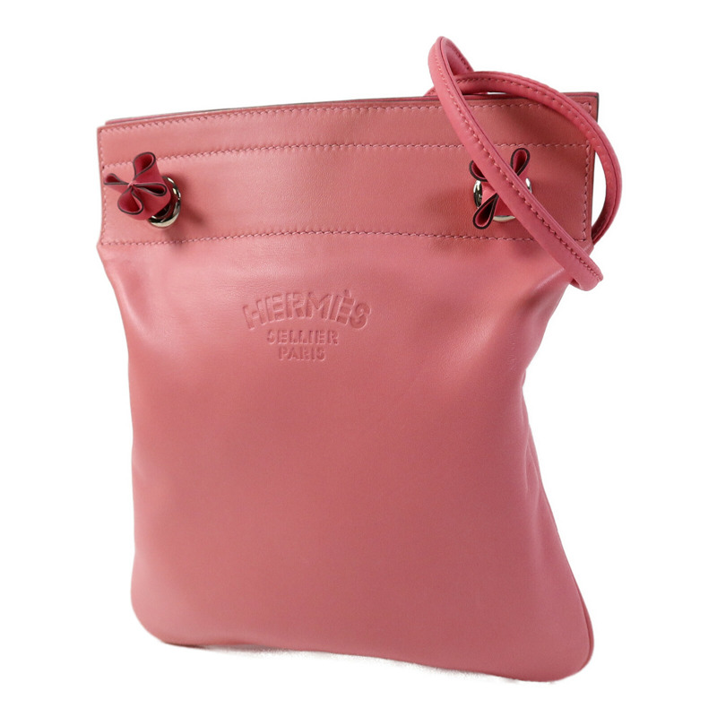 HERMES Swift皮革Aline Mini肩背袋Rose Azalee-2