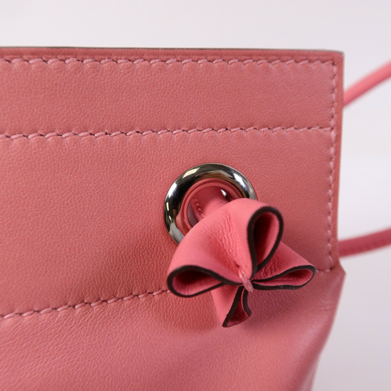 HERMES Swift皮革Aline Mini肩背袋Rose Azalee-6
