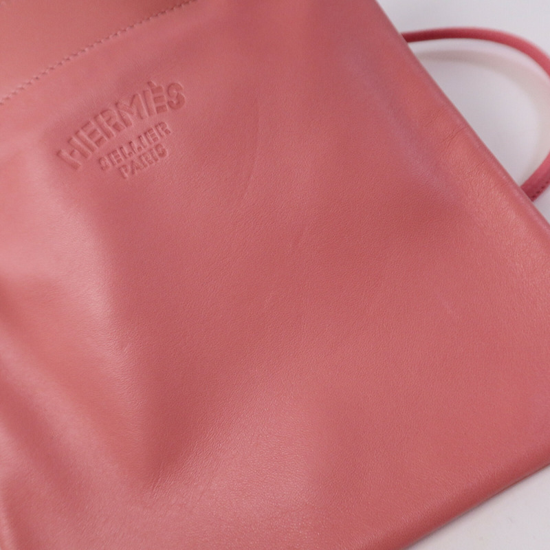 HERMES Swift皮革Aline Mini肩背袋Rose Azalee-15