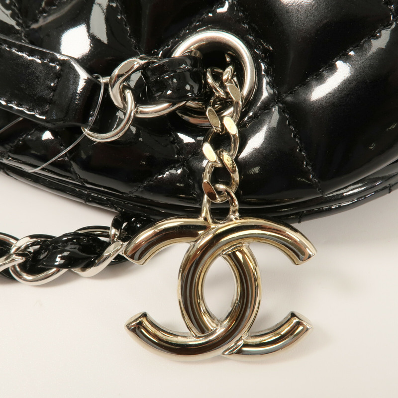CHANEL 漆皮皮革Shoudler Bag鏈帶肩背袋-5