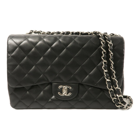 CHANEL 羊皮皮革Large Classic鏈帶肩背袋