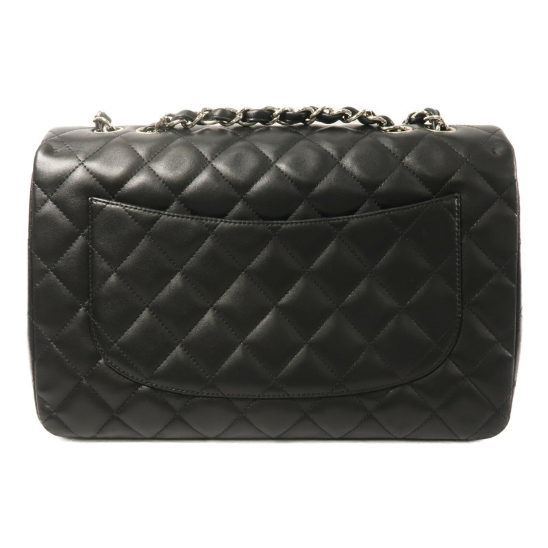 CHANEL 羊皮皮革Large Classic鏈帶肩背袋-1