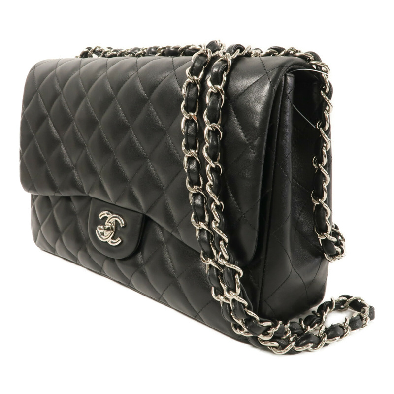 CHANEL 羊皮皮革Large Classic鏈帶肩背袋-2