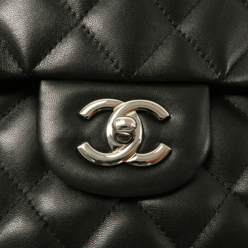 CHANEL 羊皮皮革Large Classic鏈帶肩背袋-5