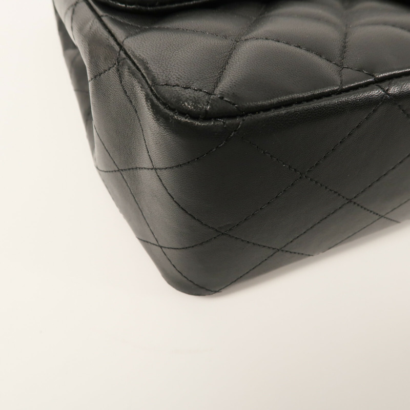 CHANEL 羊皮皮革Large Classic鏈帶肩背袋-12