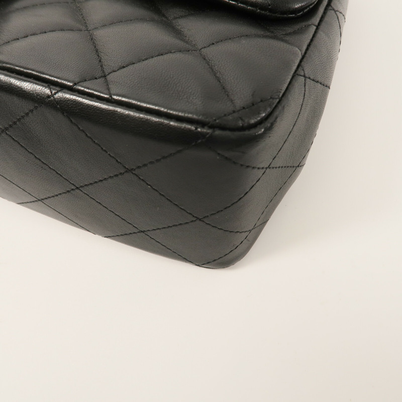 CHANEL 羊皮皮革Large Classic鏈帶肩背袋-13