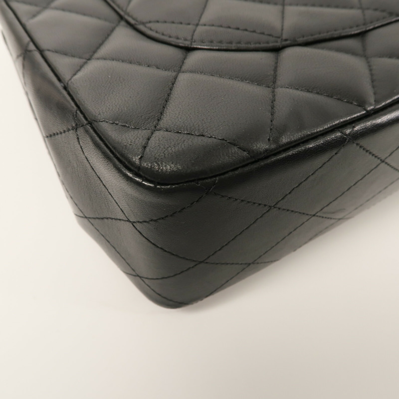 CHANEL 羊皮皮革Large Classic鏈帶肩背袋-14