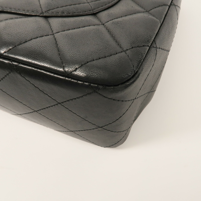 CHANEL 羊皮皮革Large Classic鏈帶肩背袋-15