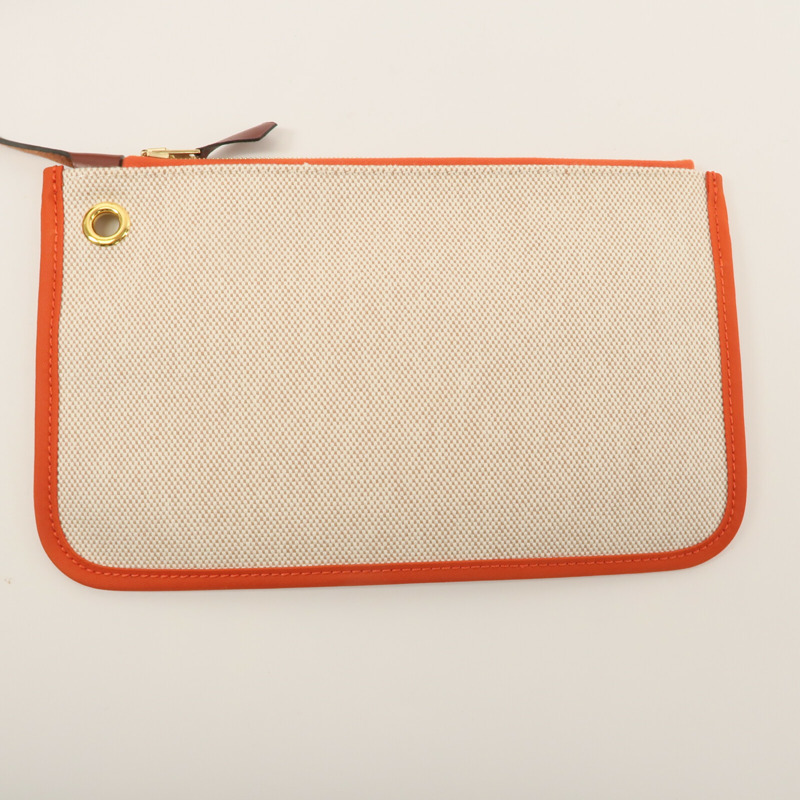 HERMES 帆布Herbag PM手挽肩背兩用袋Orange Mecano/Rough H-8