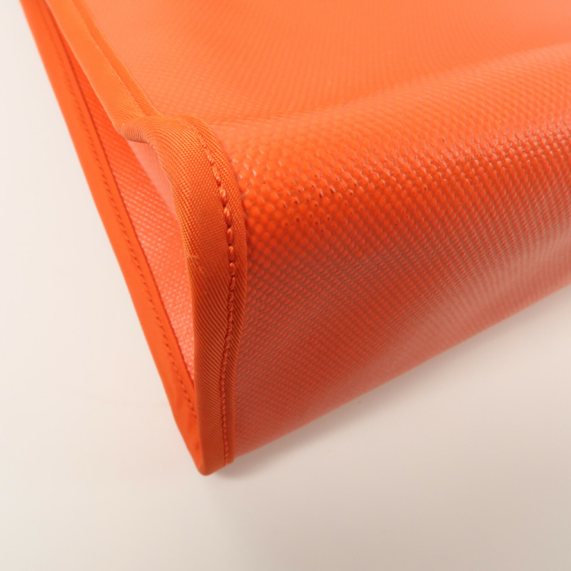 HERMES 帆布Herbag PM手挽肩背兩用袋Orange Mecano/Rough H-12