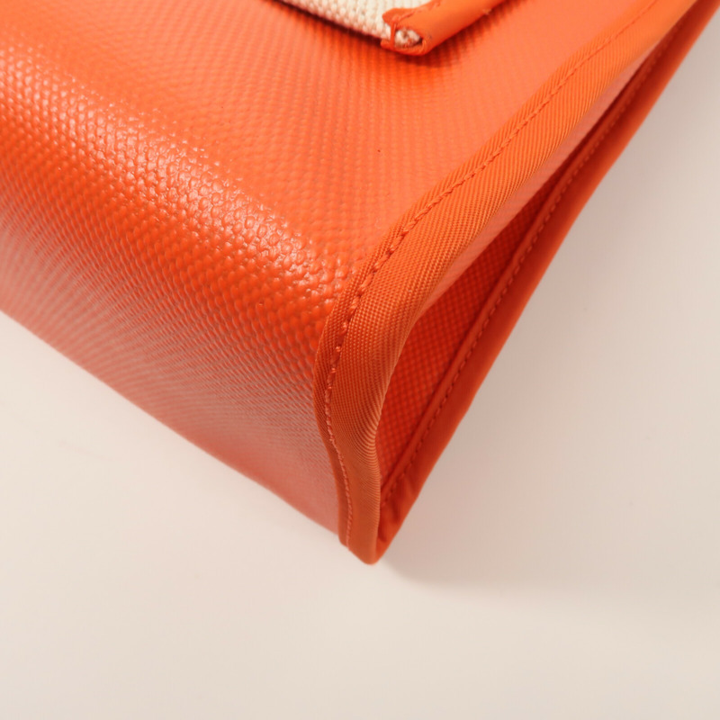 HERMES 帆布Herbag PM手挽肩背兩用袋Orange Mecano/Rough H-15