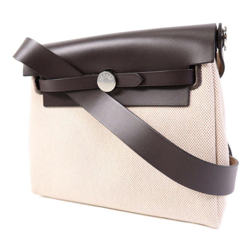 HERMES 帆布Mini Herbag肩背袋Ebene-2
