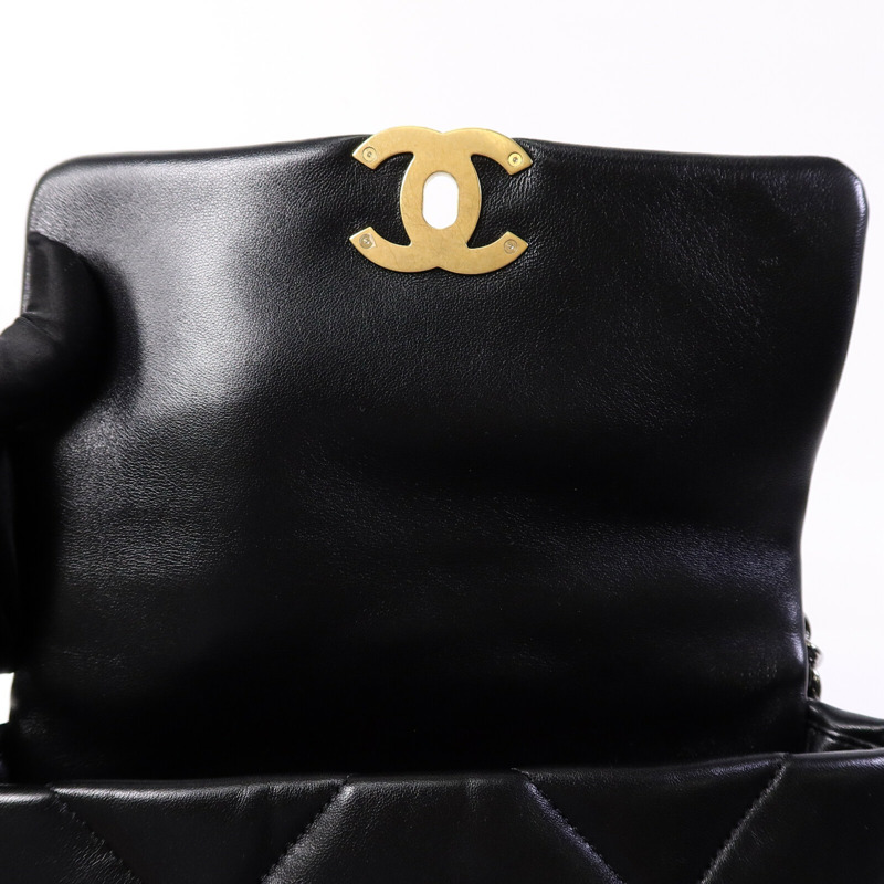 CHANEL 羊皮皮革Chanel 19 Small鏈帶手挽肩背兩用袋-14