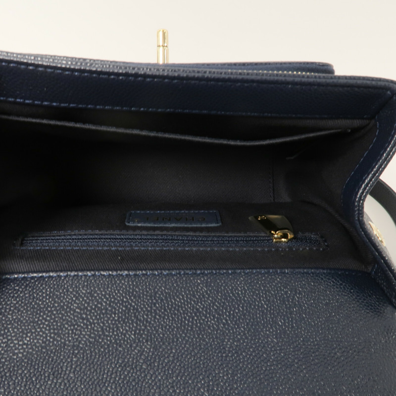CHANEL 牛皮皮革Bussiness Affinity Small鏈帶手挽肩背兩用袋-4
