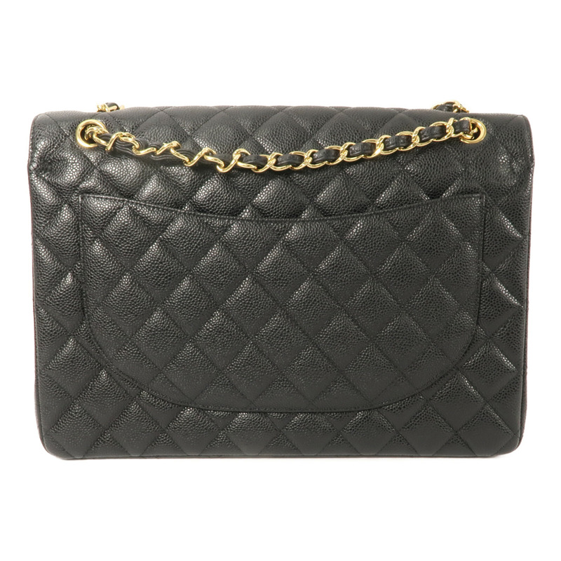 CHANEL 牛皮皮革Maxi Classic鏈帶肩背袋-1