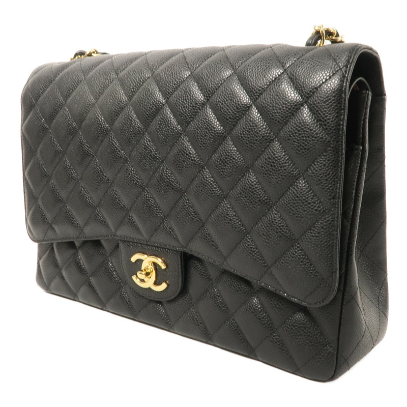 CHANEL 牛皮皮革Maxi Classic鏈帶肩背袋-2