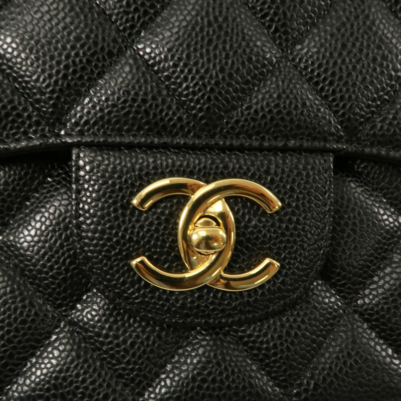 CHANEL 牛皮皮革Maxi Classic鏈帶肩背袋-5