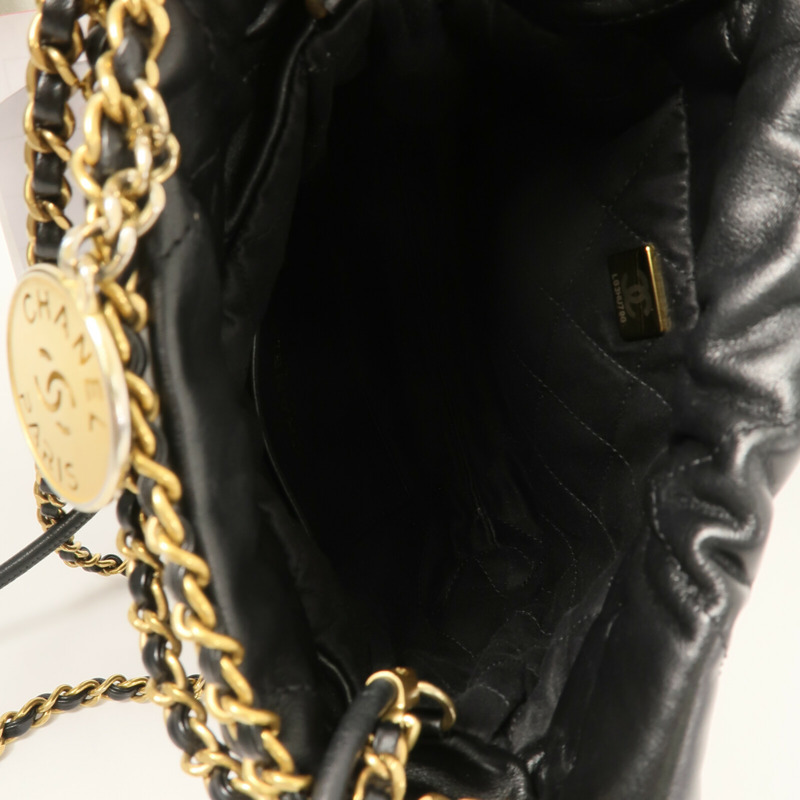 CHANEL 牛皮皮革Mini 22手挽肩背兩用袋-4