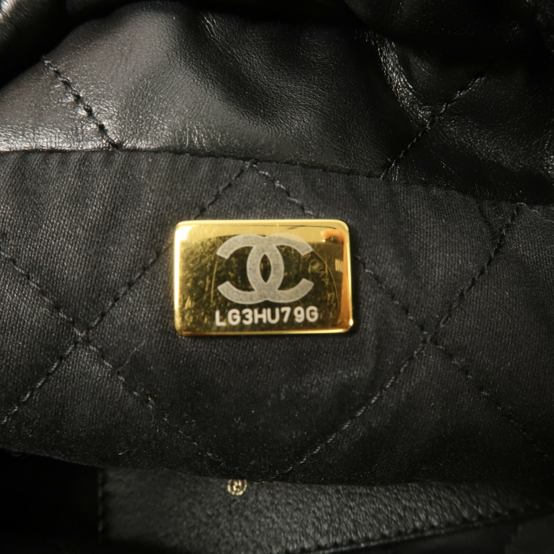 CHANEL 牛皮皮革Mini 22手挽肩背兩用袋-7
