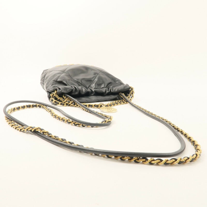 CHANEL 牛皮皮革Mini 22手挽肩背兩用袋-9
