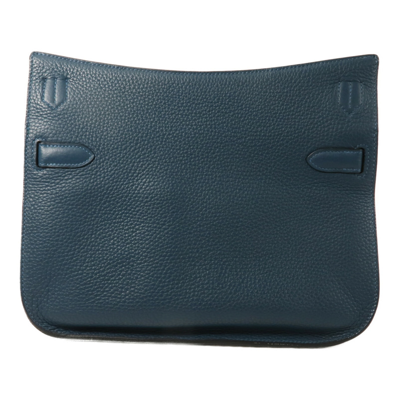 HERMES Clemence皮革Jypsiere 28肩背袋Colvert/Turquoise-1