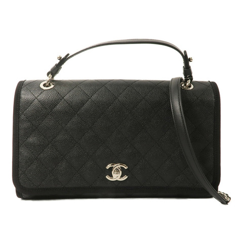 CHANEL 牛皮皮革2 Way Shoulder Bag鏈帶手挽肩背兩用袋