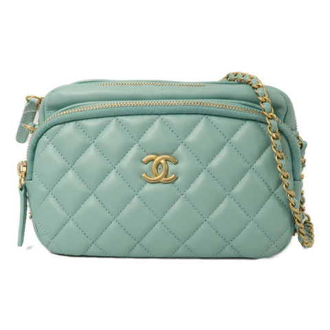 CHANEL 牛皮皮革Camera Bag鏈帶肩背袋