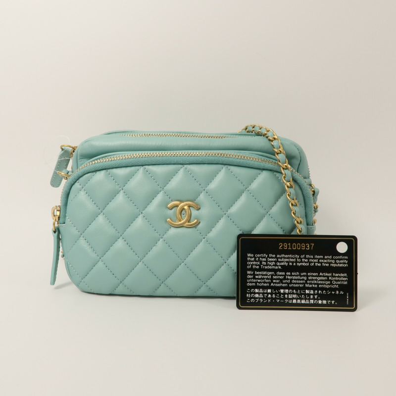 CHANEL 牛皮皮革Camera Bag鏈帶肩背袋-10